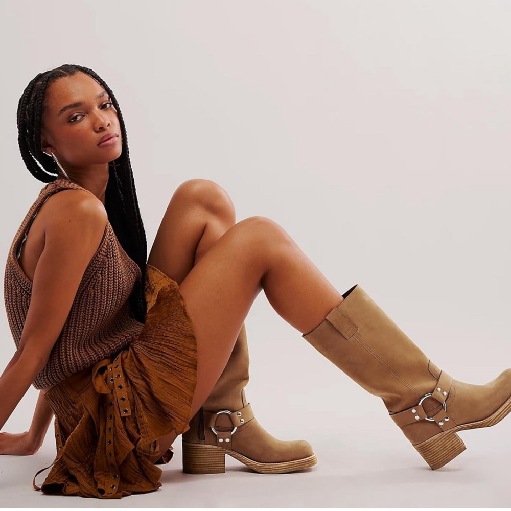 Banana Colored Harness Boots
